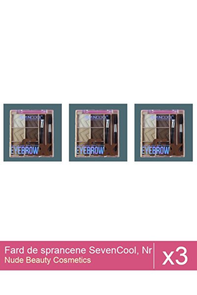 Makeup Set 3x Fard de sprancene SevenCool, Nr 1
