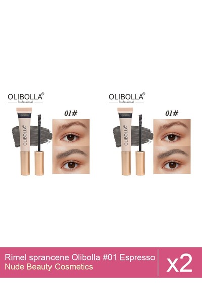 Makeup Set 2x Rimel sprancene Olibolla #01 Espresso