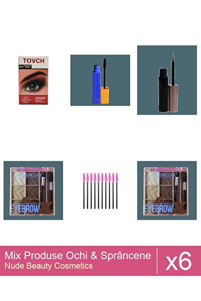 Makeup Set Mix 6 produse Rimel Sprancene: Tus / Lipici magnetic, negru, Vopse...