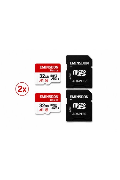 EMiNSDON 32Gb 2Xadet Memory Card Mini Camera Home Vehicle Security Camera Compatible Phone Micro Sd