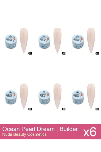 Makeup Set 6x Ocean Pearl Dream , Builder Gel , 15 g , Nr 03