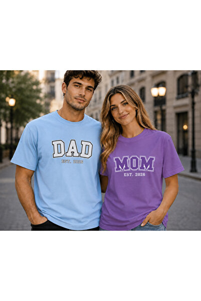 VODEXA تي شيرت رجالي ونسائي كبير الحجم مطبوع عليه DAD، مصنوع من القطن بنسبة 1...