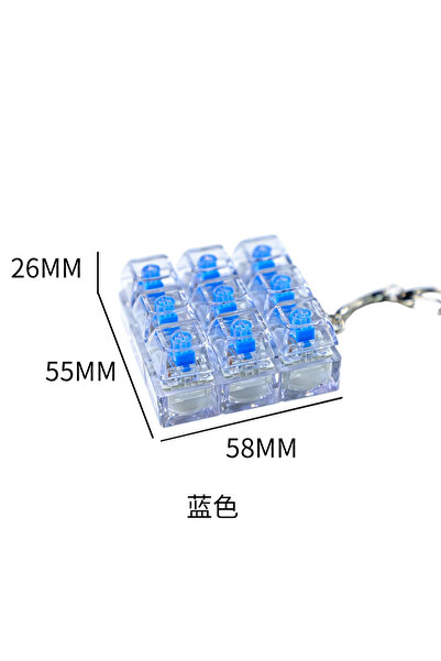 Choice5 9 Keys blue New 3/4/9 Keys Finger Keyboard Keycap Stress Relief Fidge...