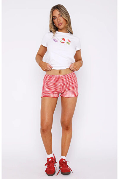 ZAVIXO Γυναικείο μπλουζάκι casual crop με στάμπα, 100% βαμβάκι, μοντέρνος συν...