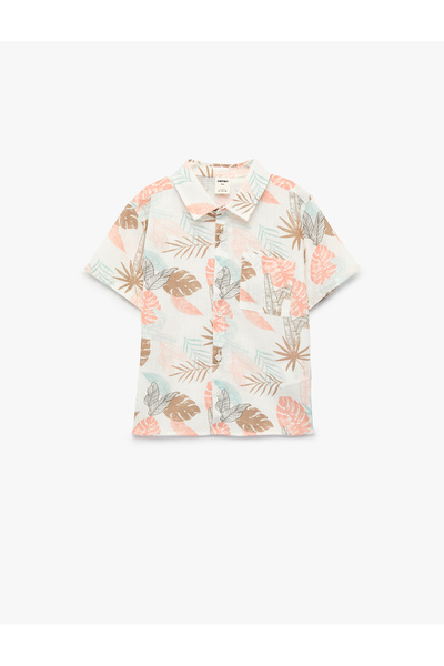 Koton Cotton Pack Classic Collar Patterned Short Sleeve Shirts