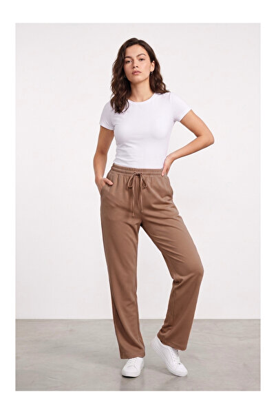 LC Waikiki Nevavm Women's Pants with Elastic Waist and Pockets, Comfortable F...