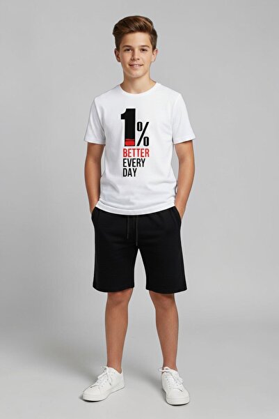 han elegant Σετ 2 τεμαχίων, 1% εκτύπωση, Unisex Παιδικό Σετ Κάπρι & Μπλουζάκι
