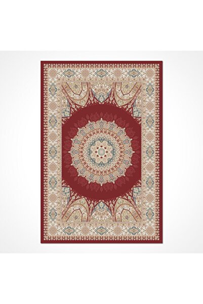 halinet Halı.Net Red Modern Washable Non-Slip Living Room Carpet Cr-İskandiv-...
