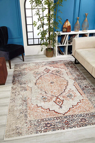 halinet Halı.Net Multi-Colored Vintage Antique Washable Non-Slip Living Room ...