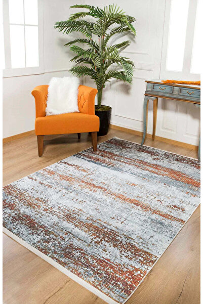 halinet Halı.Net Blue Modern Washable Non-Slip Living Room Carpet Haln-Hln554