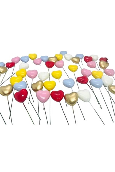 OEM Inimioare colorate din polistiren pentru decor, dimensiune 2,5x3cm, 50 bu...