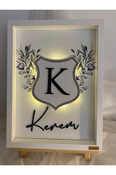 Pırıltılı Dizaynlar Erkek Bebek Ledli Kapı Dekoru Yaprak Desenli. Kapı Süsü