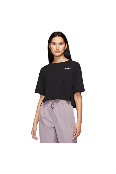 Nike Femei& # x27;s Sportswear Tricou cu mânecă scurtă, reiat, mărimea L