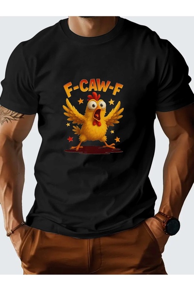YIO YIO تي شيرت رجالي بنمط Fun Chick
