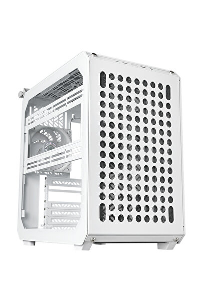 Cooler Master علبة كمبيوتر QUBE 500 FLATPACK ATX متوسطة الحجم - باللون الأبيض