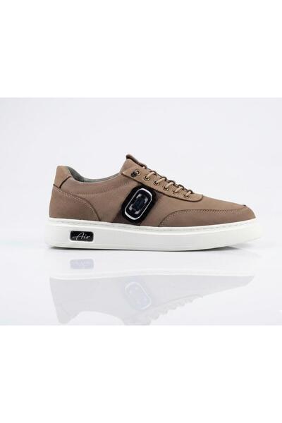Dropland Men's Sand Genuine Leather Daily Casual Shoes Sneaker White Sole 9372