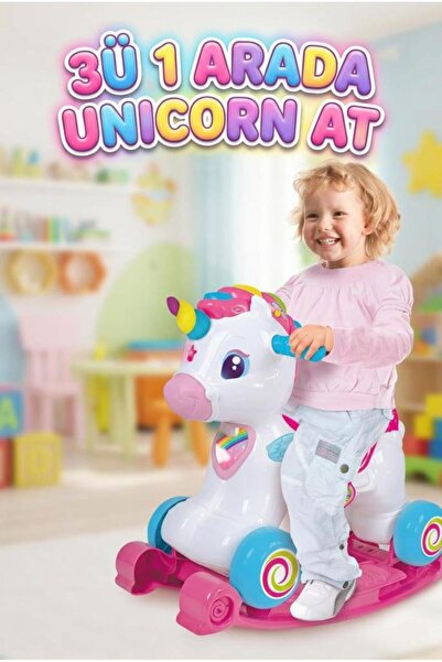 Tıfıl Toys İnteraktif 3'ü 1 Arada Clementon i Unicorn! Sesli Işıklı Sallanabi...