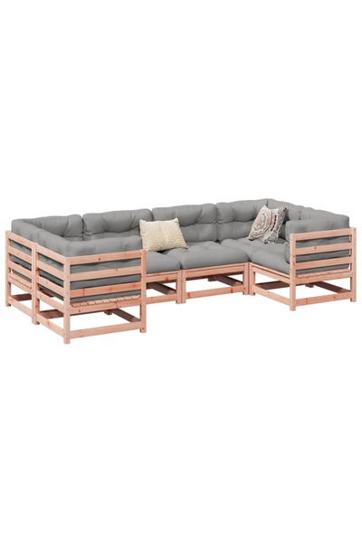 vidaxl Set canapele gradina, 6 piese, lemn masiv brad douglas