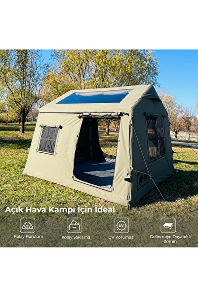 habl 8 Kişilik 8.1 m² – Tenteli Gölgelikli, 4 Mevsim, Su Geçirmez 420D Oxford...