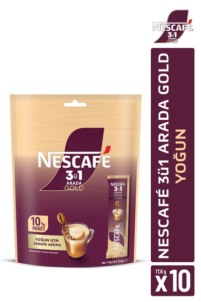 Nescafe Nescafé 3ü1 Arada Gold Yoğun 10'lu Çoklu Paket