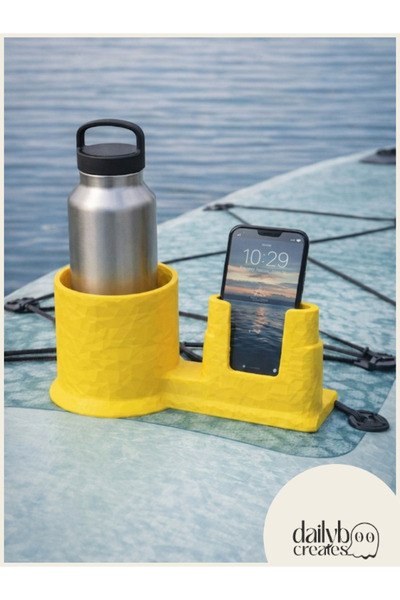 Genel Markalar SUP Board Telefon Termos Tutucu Paddle Board Kano Aksesuar 3D Baskı Lastik Bağlantılı-Sarı