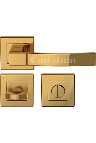 Condi Collection مقبض باب من الفولاذ المقاوم للصدأ 1701K PVD ذهبي اللون