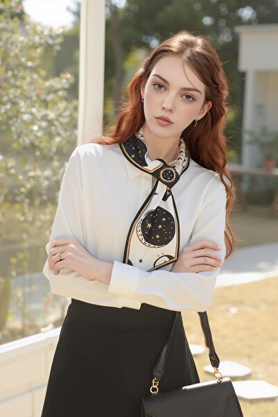 Papuçsepeti Papuç Sepeti Eșarfă elegantă pentru femei, cu model Cosmic Sun & ...