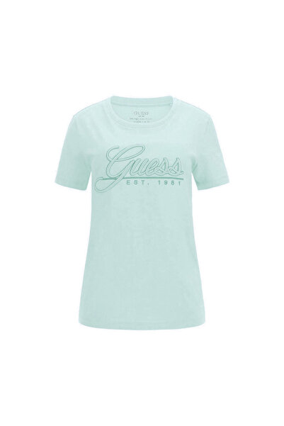 Guess Femei& # x27;s Tricou cu mânecă scurtă cu imprimeu text S