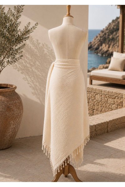 modekamoda Muslin Peshtemal Bath Beach Towel 100% Cotton 90X170 cm Peshtamal