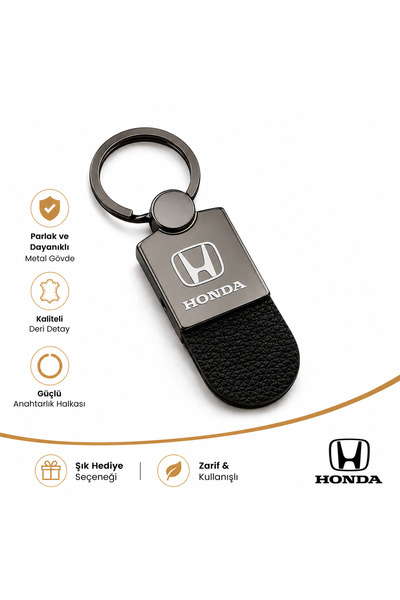 Savek Honda Logo Car Keychain Glossy Metallic, Reversible Logo, 9cm X 2.5cm, ...
