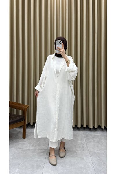 Minharir Tina Muslin Fabric Shirt Dress