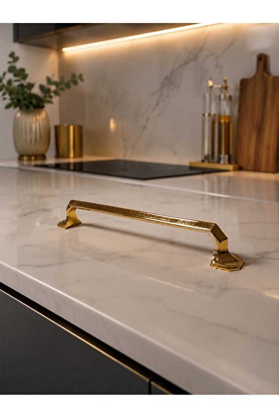 GOLDKULP Kobra Modern Mobilya Kulpu - 160mm Ağır Zamak Metal - Lüks Mutfak ve...