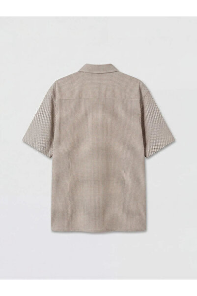 LC Waikiki Beige Regular Fit Plaid Men's Shirt