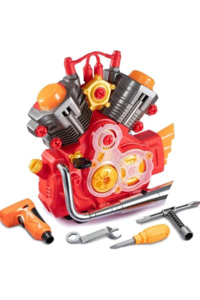 KidProtect Set Reparatie Motor Auto Mecanic Copii Engine Work, STEM De Asambl...