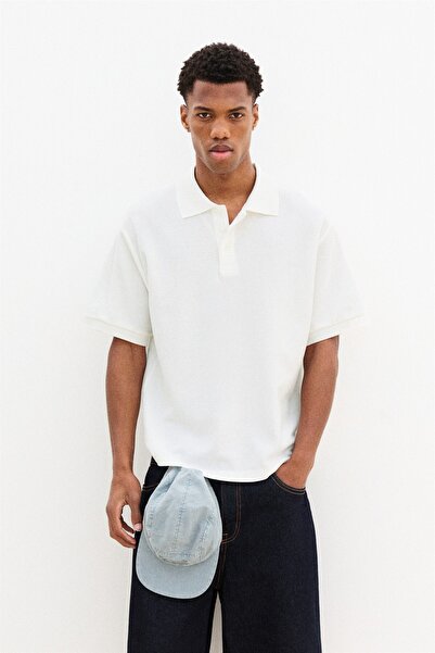 Pull & Bear Dokulu salaş polo t-shirt
