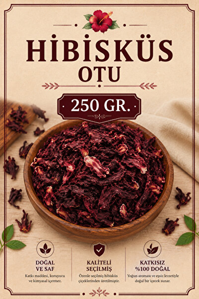 Bayguru Hibiscus 250 Gr – Okra Flower Mecca Rose Pomegranate Flower (Hibiscus...