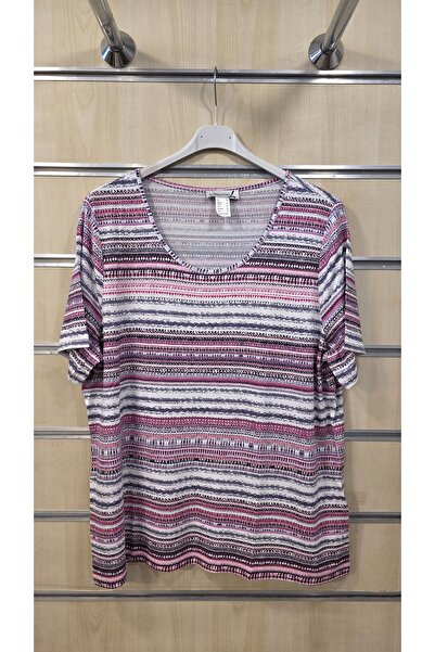 trendbysena Plus Size Women's Combed Cotton Stripe Pattern