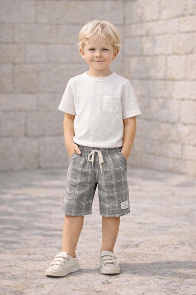 NANİCA Boy's Plaid Patterned Shorts 1-5 Years 122206