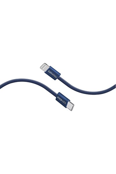 Promate كابل USB-C إلى Lightning، شحن سريع 27 واط، مزامنة بيانات بسرعة 480 مي...