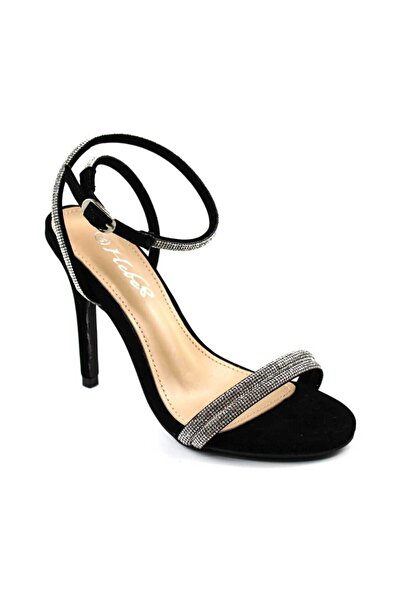 mm Elegant women's Sandals with shiny reflections LE7128-BLACK
