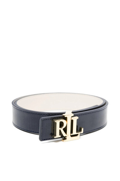 Ralph Lauren Γυναικεία Δερμάτινη Ζώνη Διπλής Όψεως Navy Μπλε/Κόκκινη 412P1021...