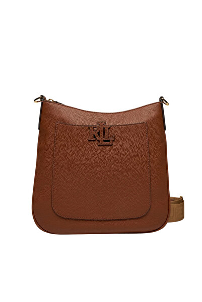 Ralph Lauren Γυναικεία Δερμάτινη Cameryn Τσάντα Χιαστί Καφέ 431970152002-TAN