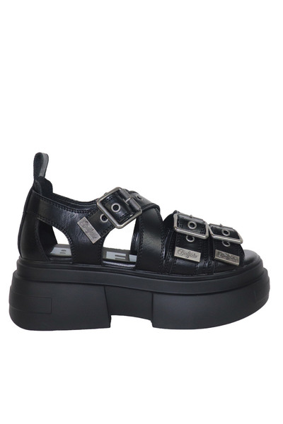Buffalo Γυναικεία Bolt Buckle Σανδάλια Μαύρα BUF1602308-BLACK