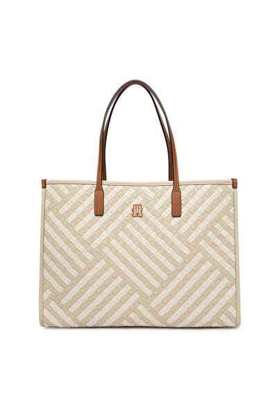 Tommy Hilfiger Γυναικεία TH City Tote Τσάντα Μπεζ AW0AW18394-0F4