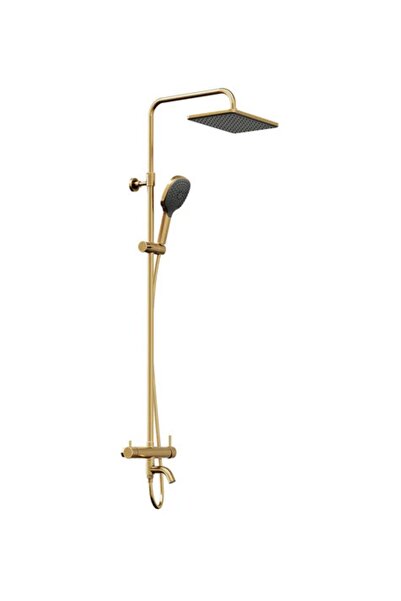Adell Mode S Rain Duş Seti Mat Gold 157802218 ( Bataryalı )