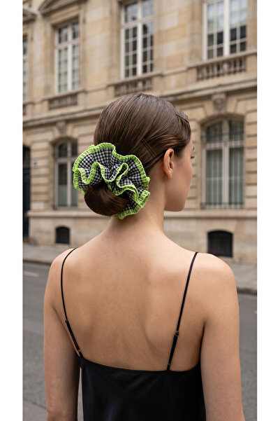 WhiteArt 2-Piece Oversize Scrunchie Set – Big Bow Hair Clip Basic Black & Gin...
