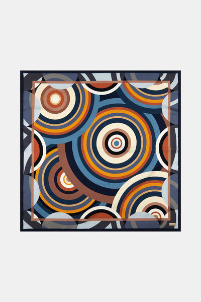 Vakko GEOMETRİK DESENLİ TWILL İPEK EŞARP