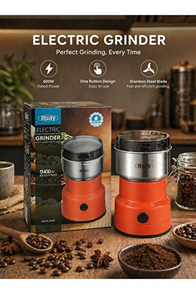 RUAY 400W Electric Coffee Grinder Stainless Steel Blade Grinder, Portable Cof...
