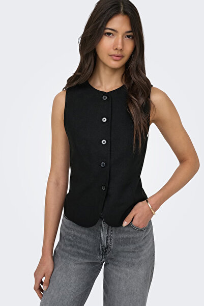 ONLY Onlgoa Regular Fit Bisiklet Yaka Düğmeli Yelek YELEK 15363724