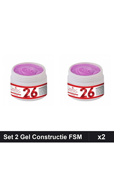 Makeup Set 2 Gel de Constructie UV LED FSM 15g, Builder Gel Unghii Profesional